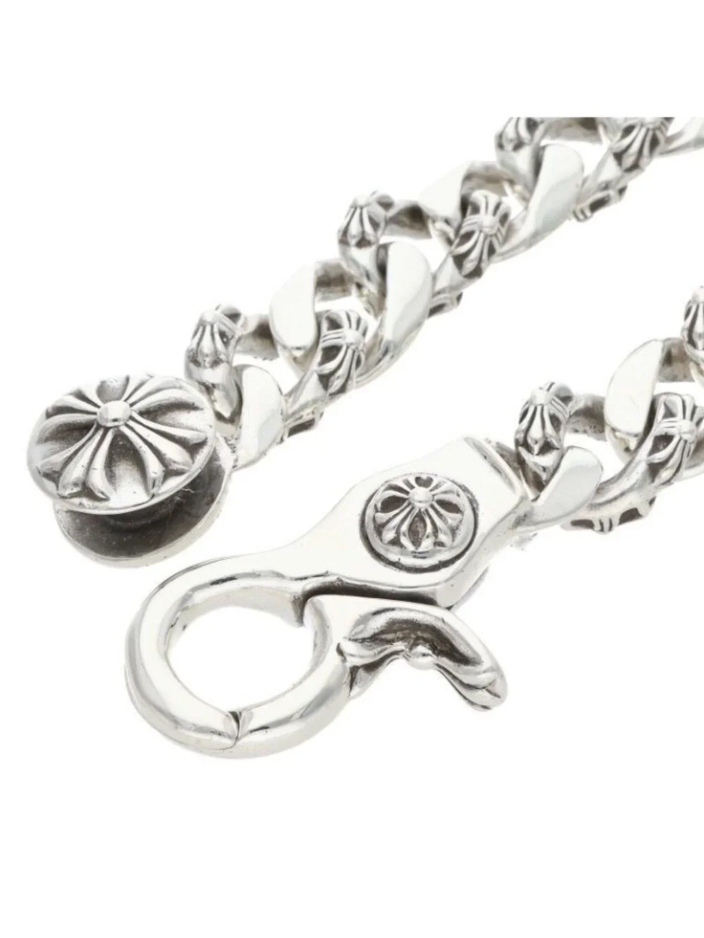 Chrome Hearts Fncy Chn Lnk Fancy Link Clip Silver Bracelet